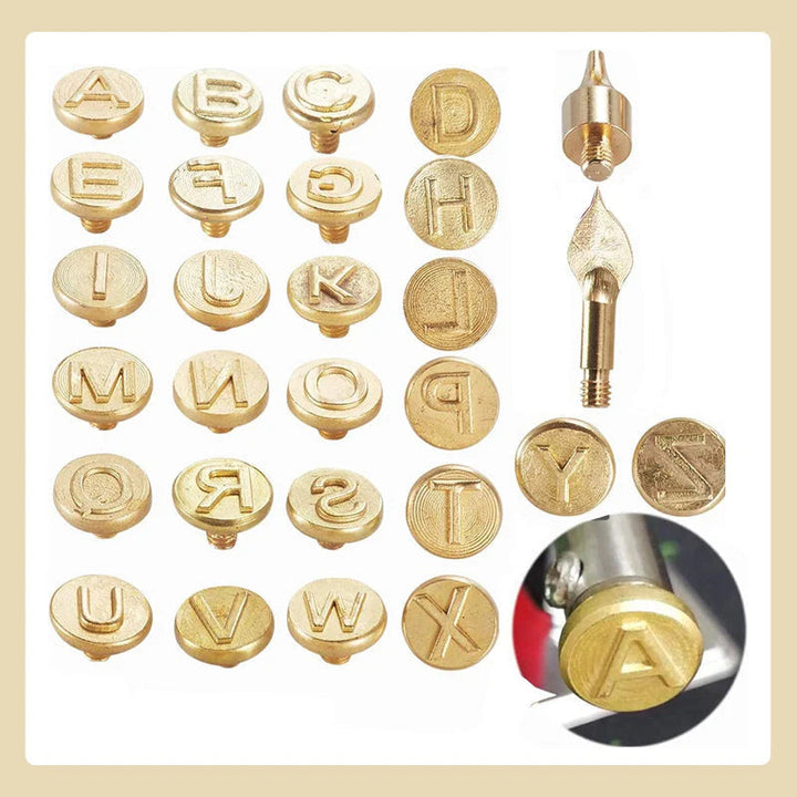 DIY Burner Engraving Kit – AlphaCraft-Brandpen + 28 Letters (including attachments)-The Livary
