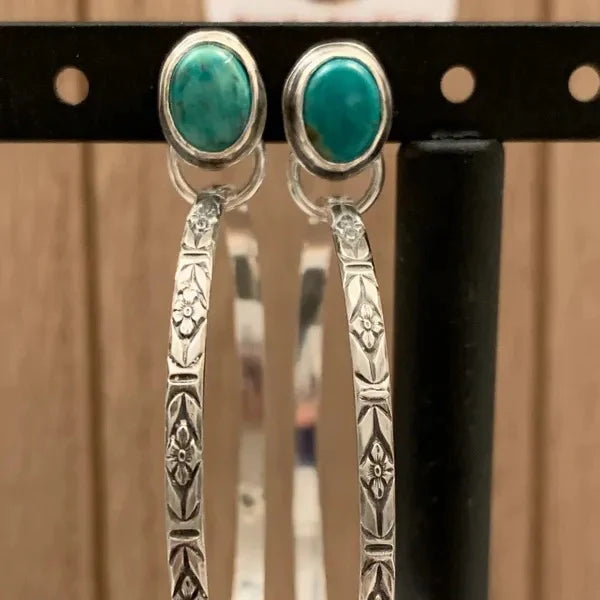 Boho Vintage Onyx Earrings - Nalani-Green-The Livary