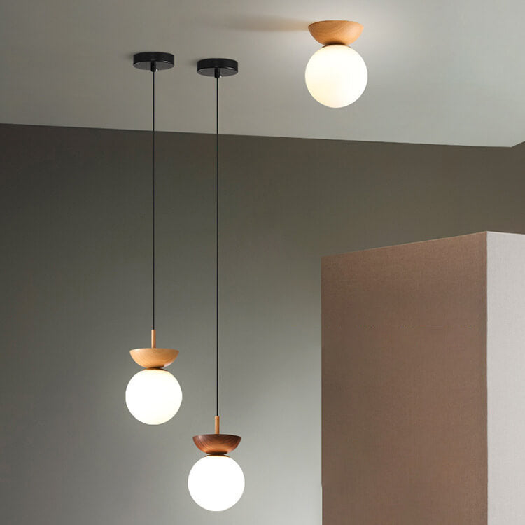 Japanese Style LED Ceiling Lamp – Renji-Warm light-Recessed light-Wood-The Livary
