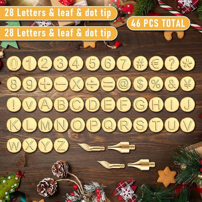 DIY Burner Engraving Kit – AlphaCraft-Brandpen + 28 Letters (including attachments)-The Livary