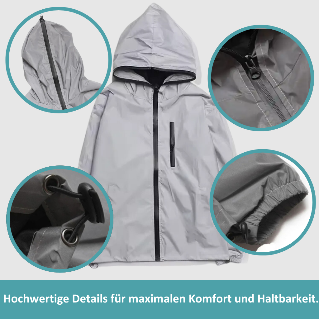 High-Reflective and Waterproof Unisex Rain Jacket - LumiSafe-S-The Livary
