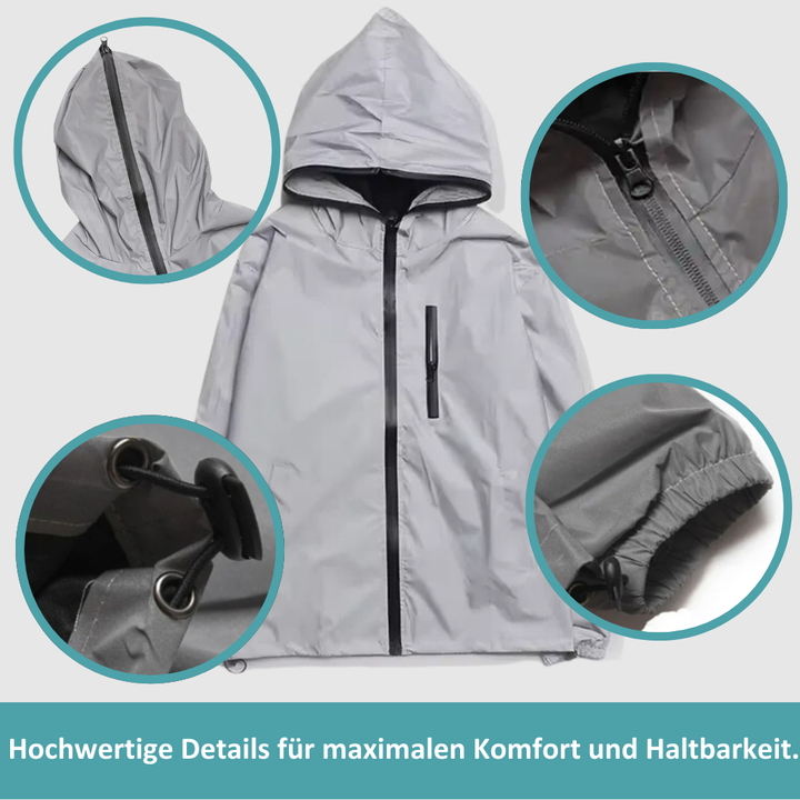 High-Reflective and Waterproof Unisex Rain Jacket - LumiSafe-S-The Livary