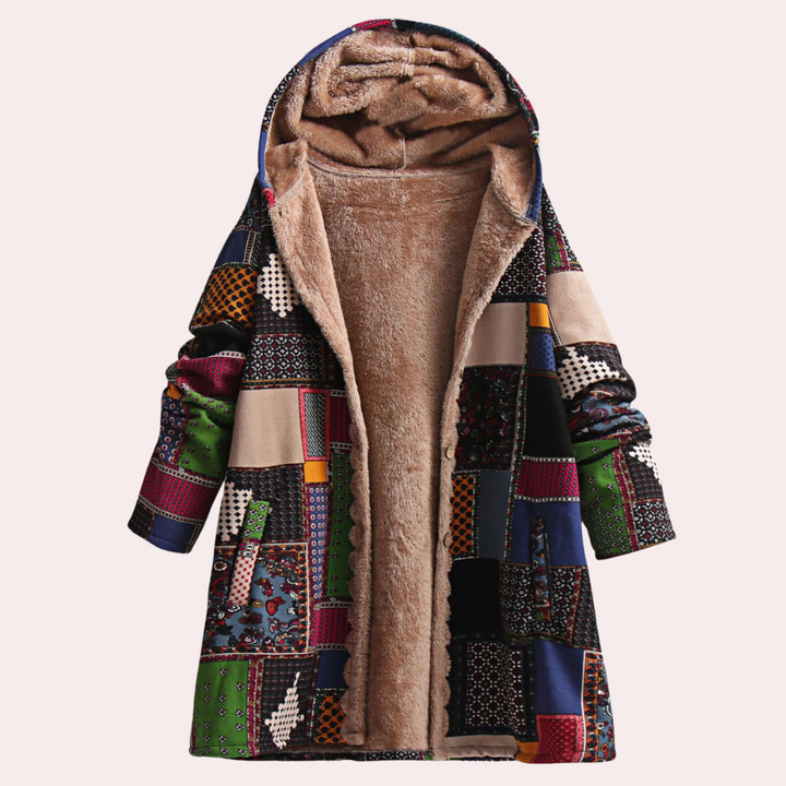 Warm Ladies' Coat with Hood - Amara-Green-XS-The Livary