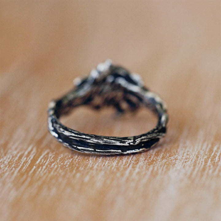 Stylish Moonstone Statement Ring - Iris-Moon-2.01 in-The Livary