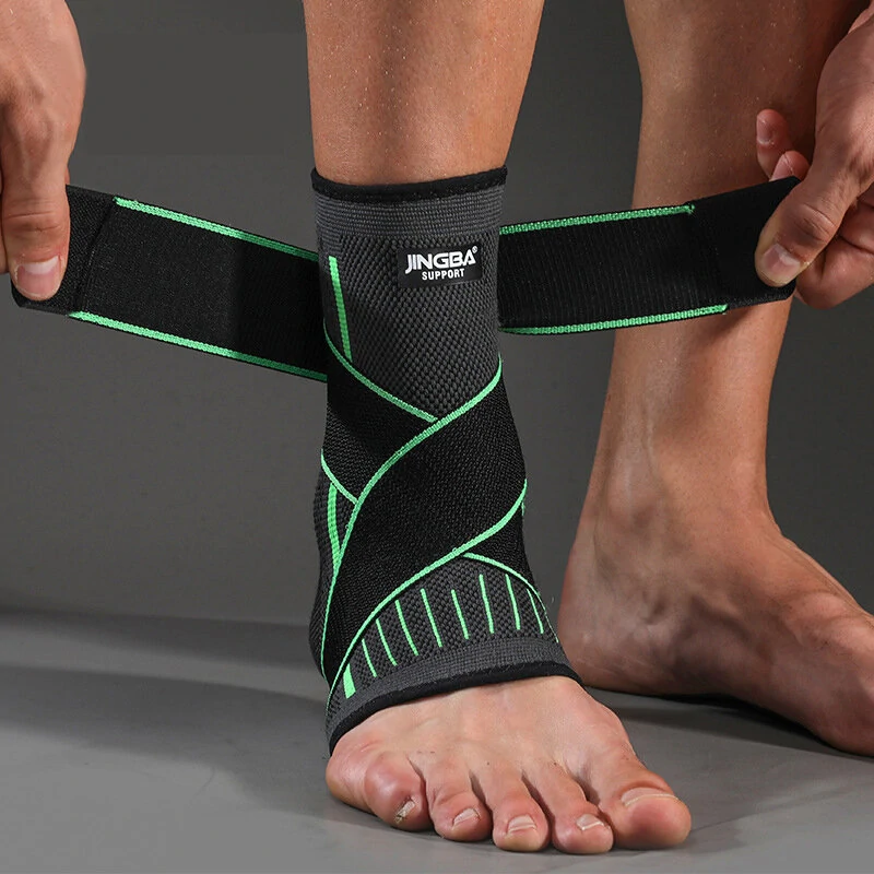 Supportive Compression Ankle Brace - FlexiFit-Green-M (1-4)-The Livary