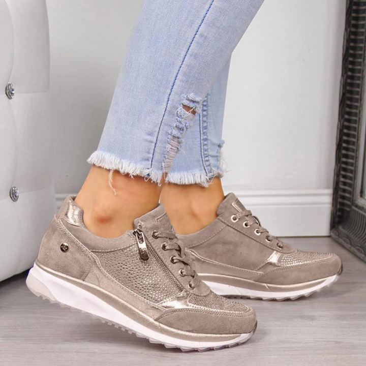 Trendy Ladies' Sports Shoes - Aria-Beige-2.5-The Livary