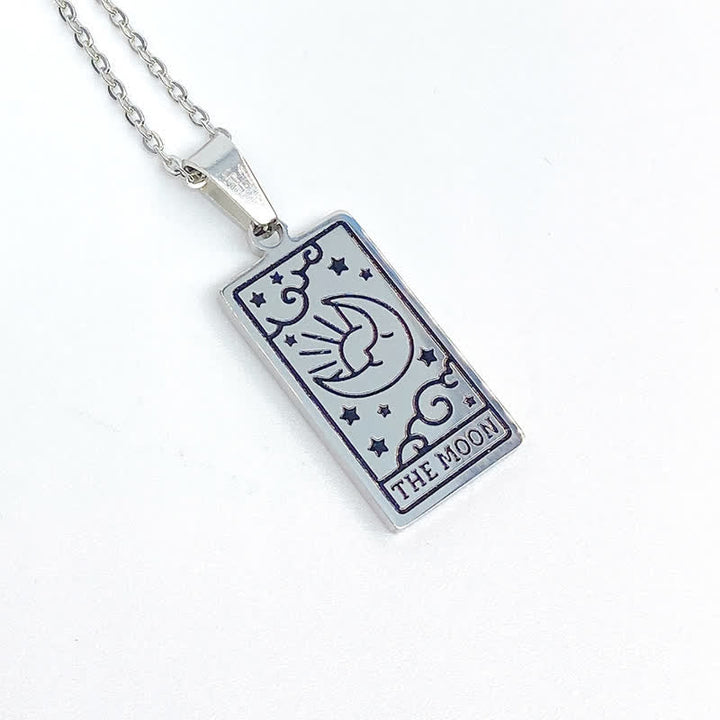 Vintage Tarot Card Lucky Charm - Seraphina-Moon-Silver-The Livary