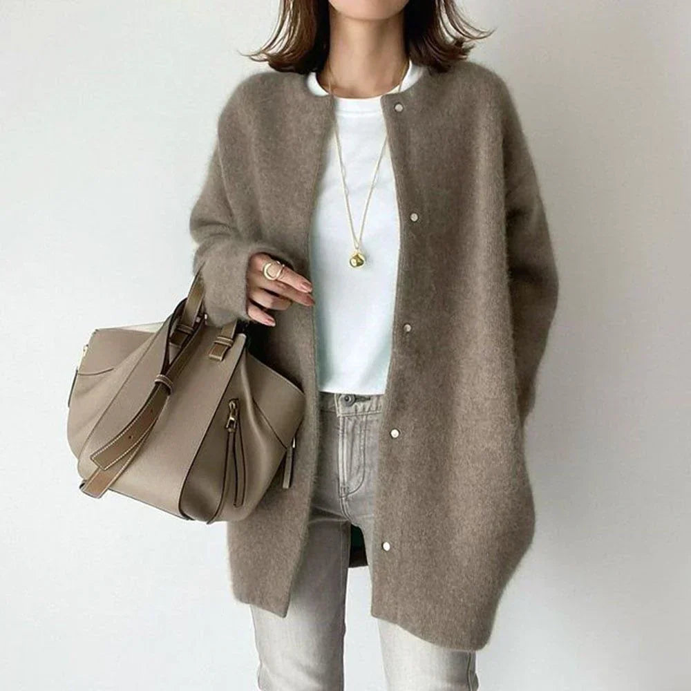 Comfortable Ladies Wool Vest - Fiona-Brown-S-The Livary
