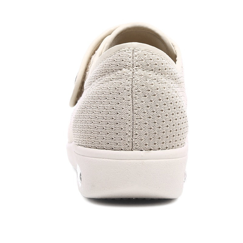Wide Orthopedic Diabetic Women's Shoes - ComfortPlus-Cream-3.5-The Livary