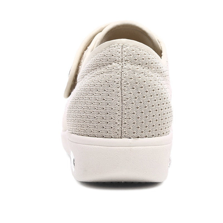 Wide Orthopedic Diabetic Women's Shoes - ComfortPlus-Cream-3.5-The Livary