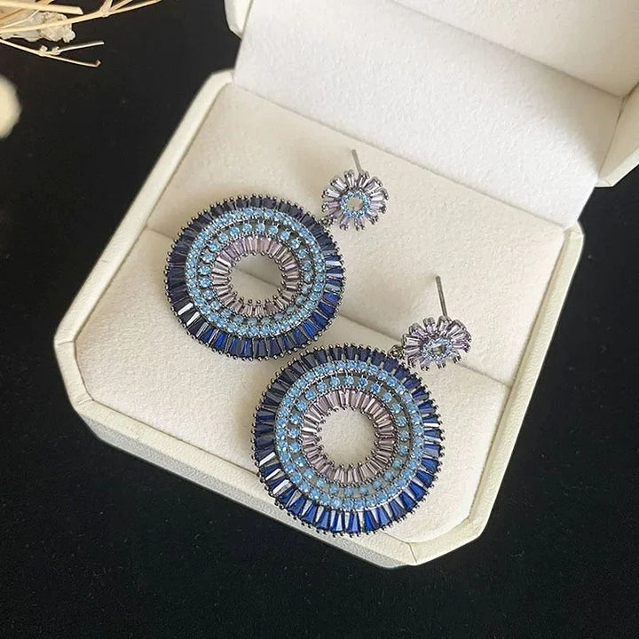 Silver Evil Eye Earrings - Layla-The Livary