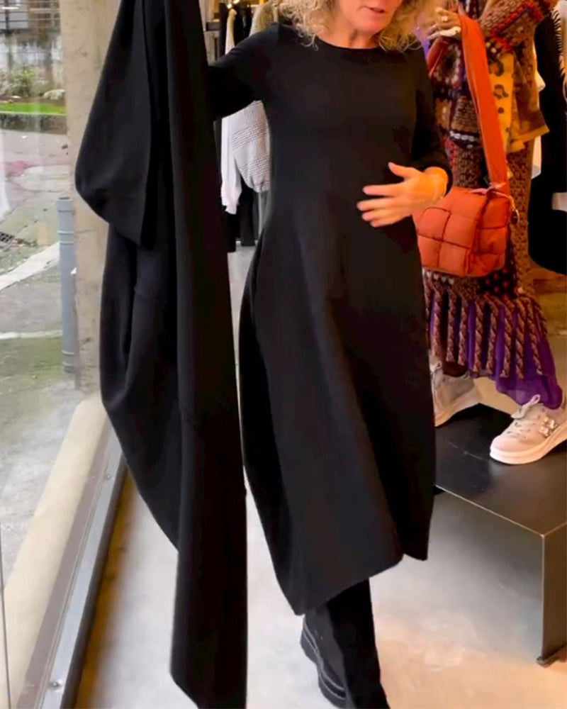 Classic Black Midi Dress - Sofia-S-The Livary