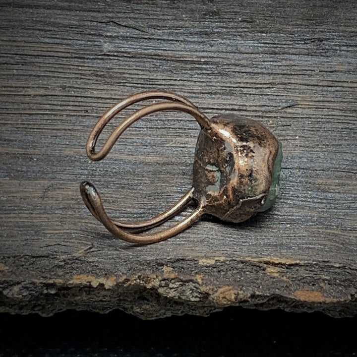 Natural Raw Birthstone Ring - Selina-January & Pomegranate-The Livary