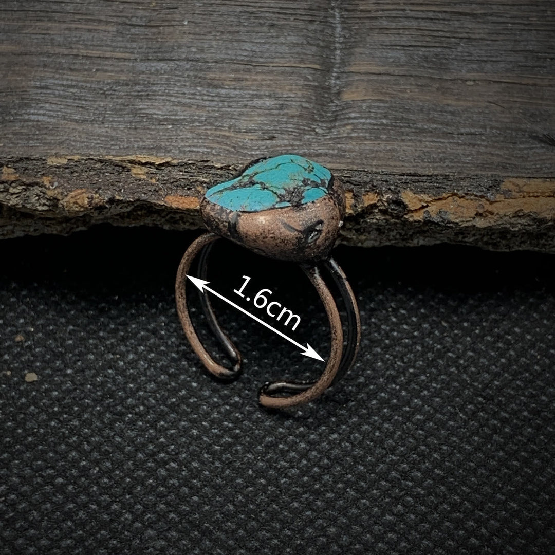 Natural Raw Birthstone Ring - Selina-January & Pomegranate-The Livary