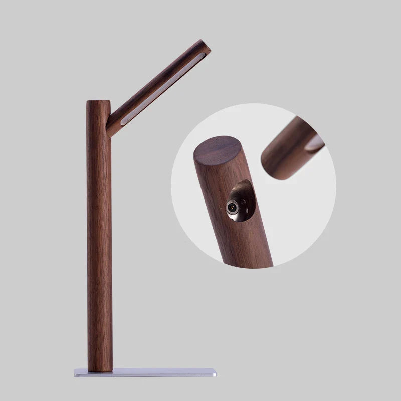 LED Desk Lamp with 360° Adjustable Head - Flexura-Walnut-The Livary