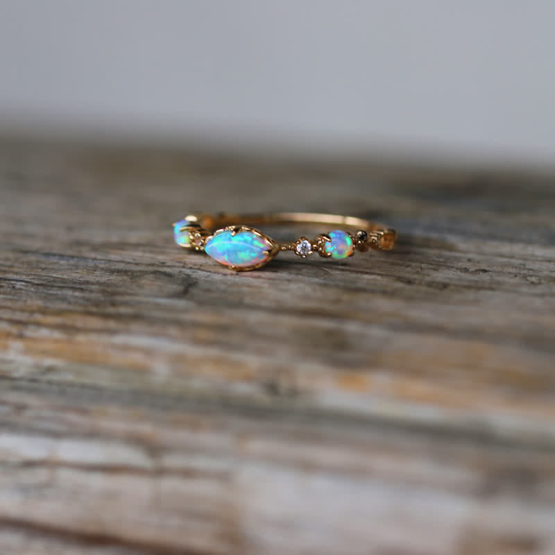 "Love and Sincerity" - Opal Vintage Ring - Isabella-1.93 in-The Livary