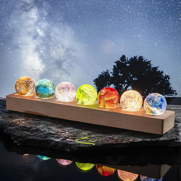 Glowing Cosmic Crystals - AstroGlow Orbs-Rectangle-The Livary