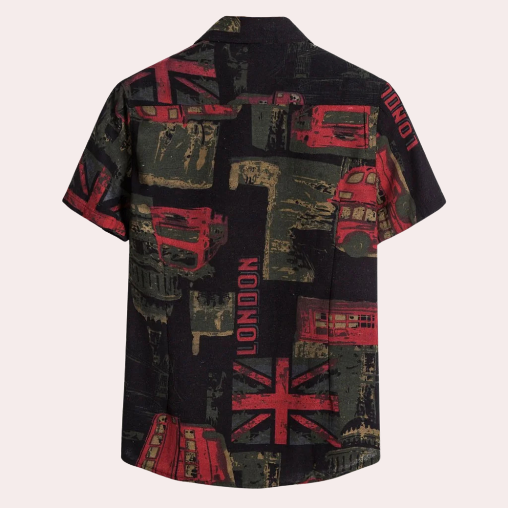 Casual Summer Shirt for Men - Dante-Black-S-The Livary