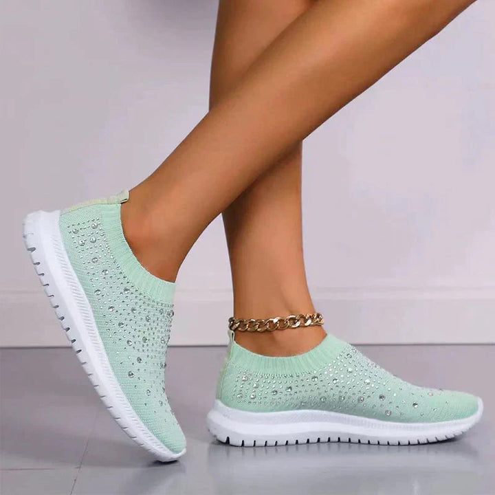 Crystal Shoes - GlamStep-GREEN-3.5-The Livary