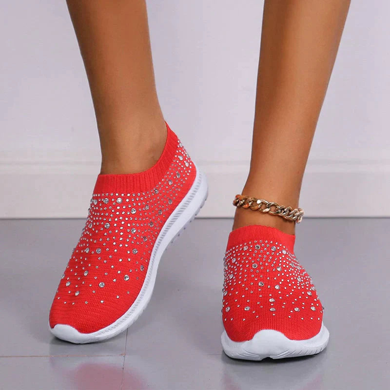 Crystal Shoes - GlamStep-RED-3.5-The Livary