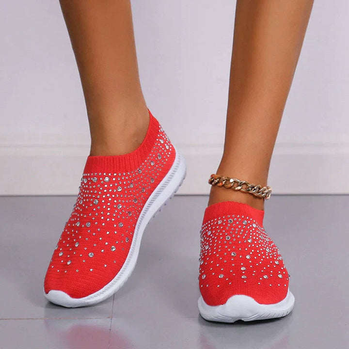 Crystal Shoes - GlamStep-RED-3.5-The Livary