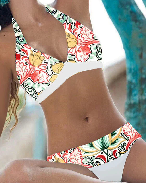 Playful Flower Bikini – Sienna-Green-S-The Livary