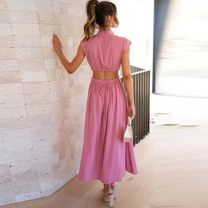 Comfortable and Stylish Stretch Dress - Mira-Green-S-The Livary