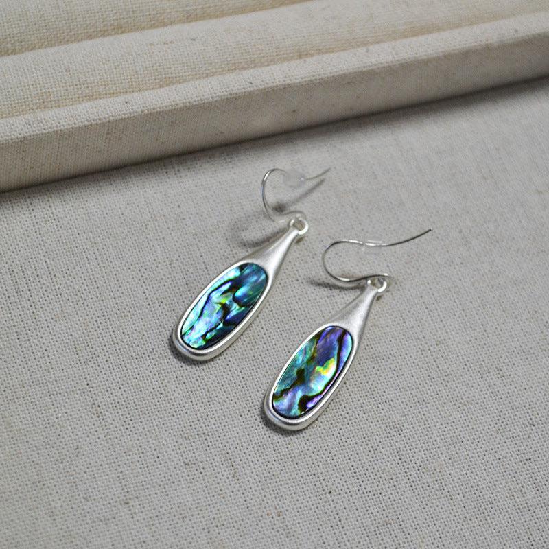Vintage Colourful Silver Earrings - Adalyn-The Livary