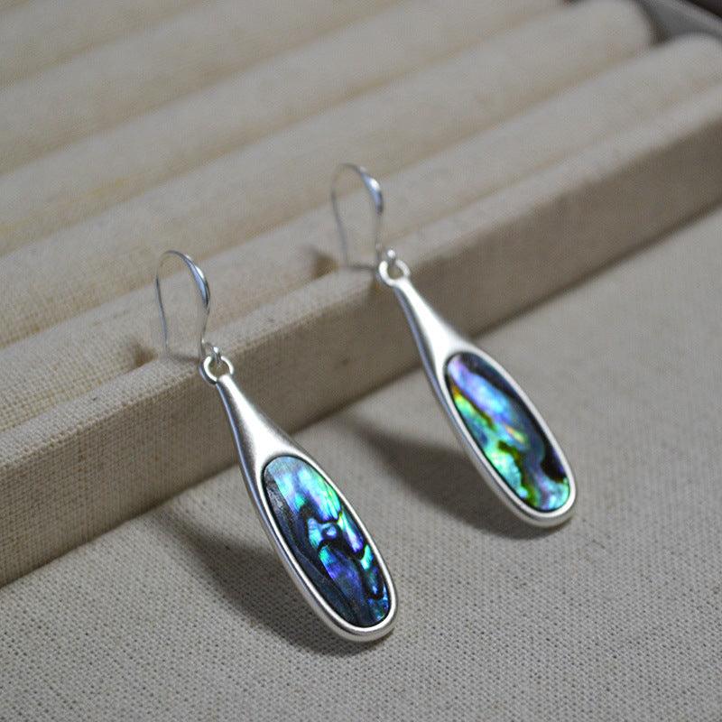 Vintage Colourful Silver Earrings - Adalyn-The Livary