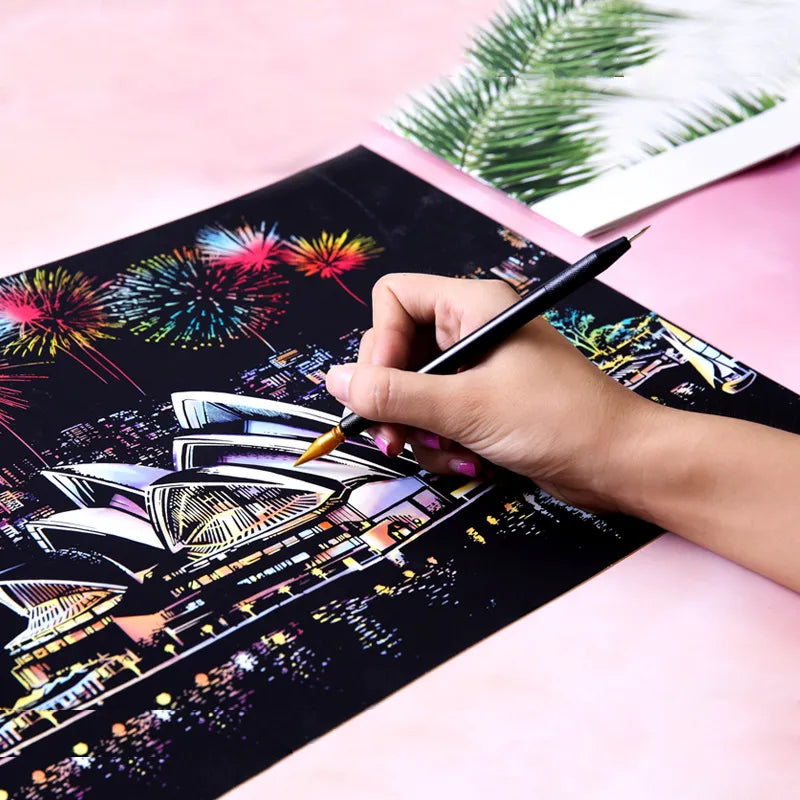 5D Scratch Art Plate – ColorPeek-Tokyo-The Livary