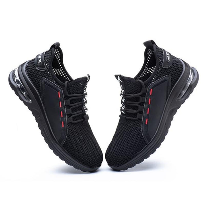 Ultralight Safety Shoes with Steel Toe - SteelFlex One-Black-4-The Livary