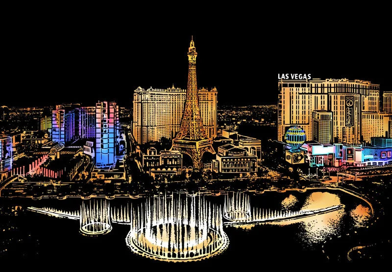 5D Scratch Art Plate – ColorPeek-Las Vegas-The Livary
