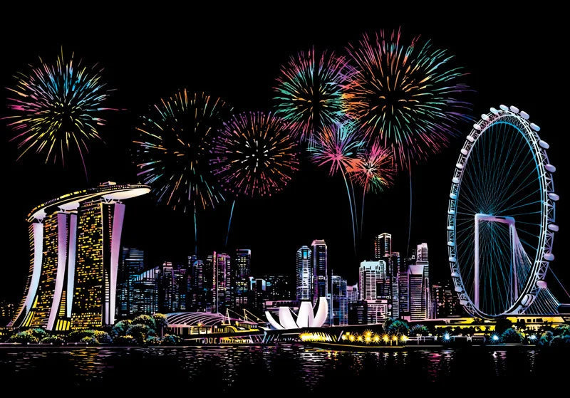 5D Scratch Art Plate – ColorPeek-Singapore-The Livary