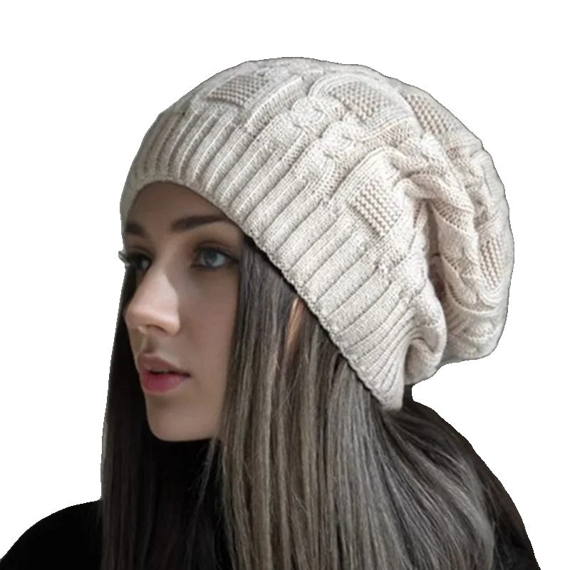 Casual Ladies Winter Beanie - Nina-White-The Livary