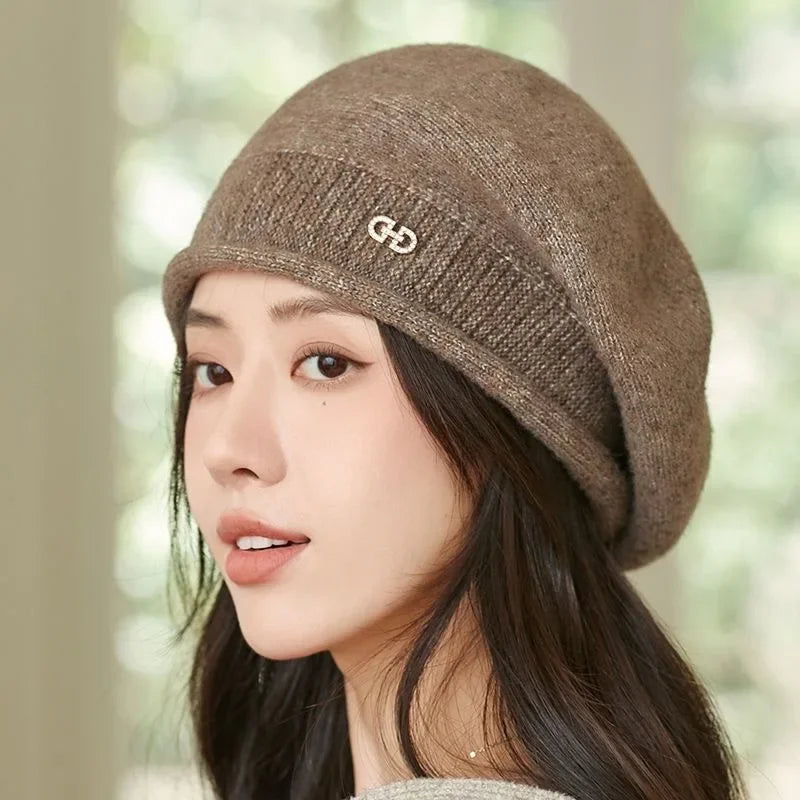 Casual Wool Ladies Beret - Diana-Brown-The Livary