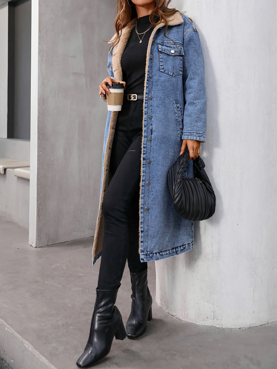 Worn Cropped Blue Denim Jacket - Sofia-S-The Livary