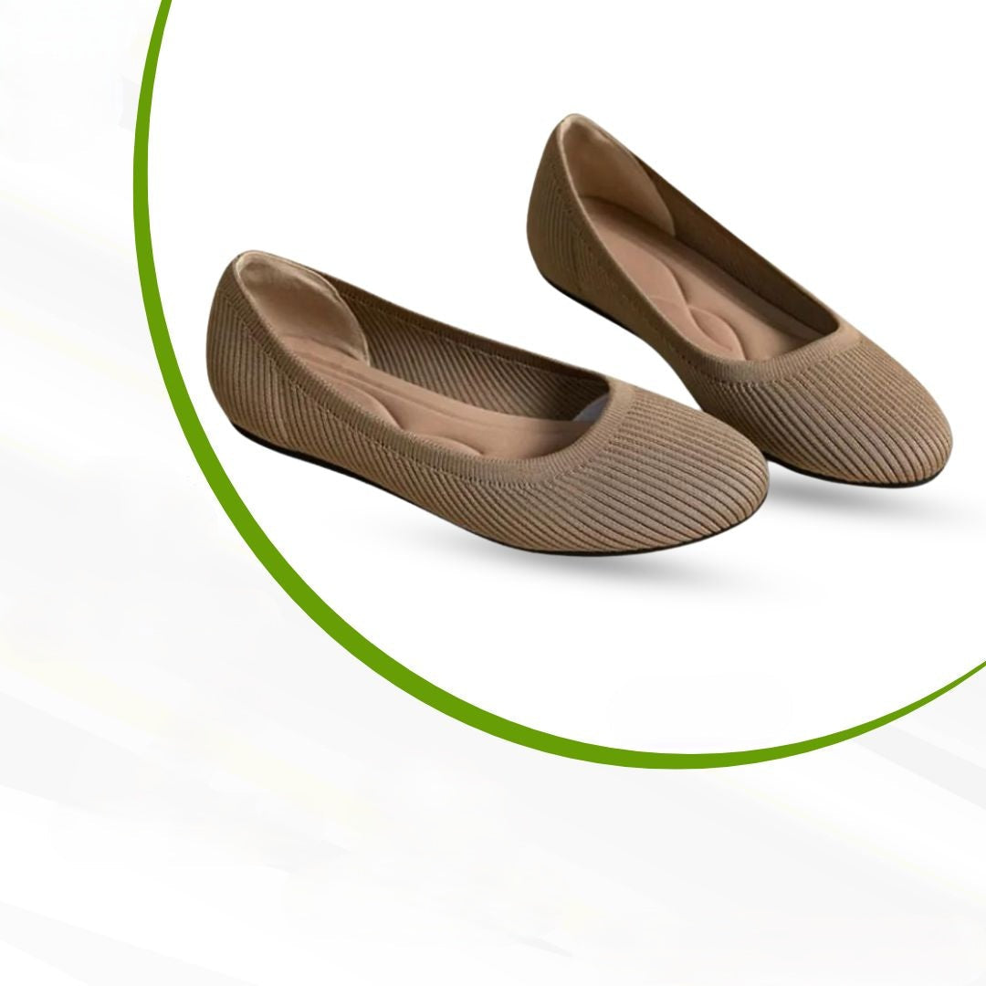 Orthopaedic Comfort Ballerinas – Melina-Khaki-3.5-The Livary