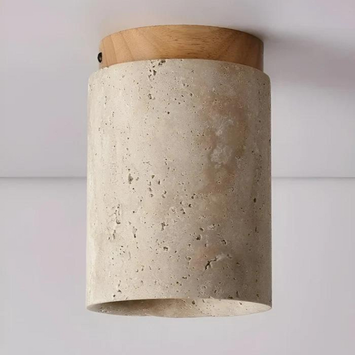 Trendy Round Japanese Style Ceiling Lamp - ZenLight-Brown-Warm light (3000K)-The Livary
