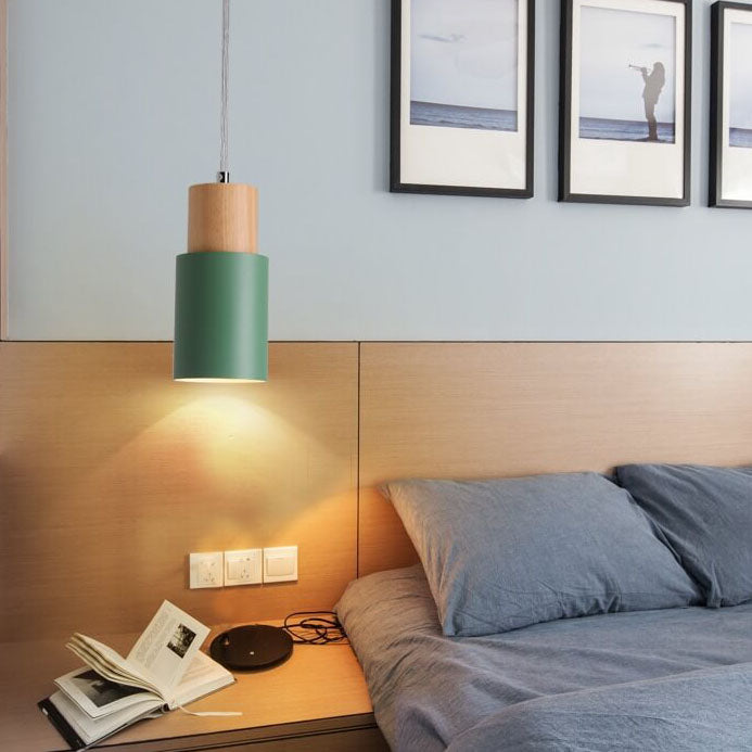 Minimalist LED Cylinder Pendant Lamp - NordicGlow-White-The Livary