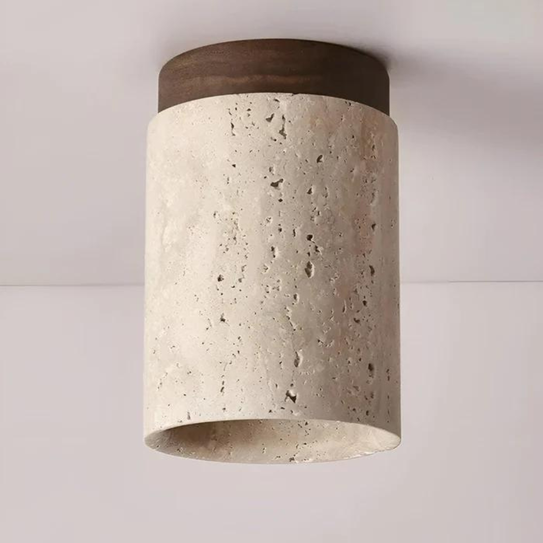 Trendy Round Japanese Style Ceiling Lamp - ZenLight-Brown-Warm light (3000K)-The Livary