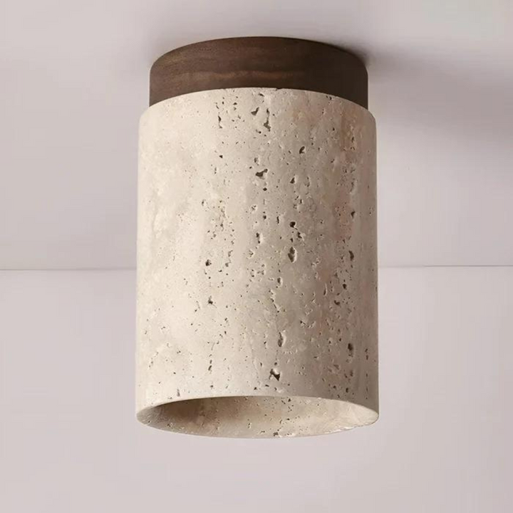 Trendy Round Japanese Style Ceiling Lamp - ZenLight-Brown-Warm light (3000K)-The Livary