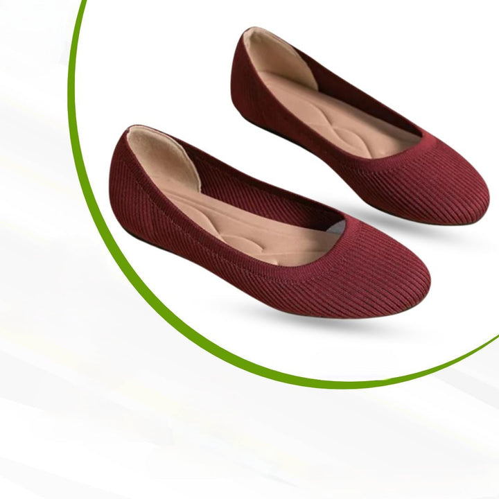 Orthopaedic Comfort Ballerinas – Melina-Red-3.5-The Livary