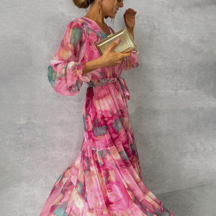 Floral Wrap Maxi Dress – Viviana-S-The Livary