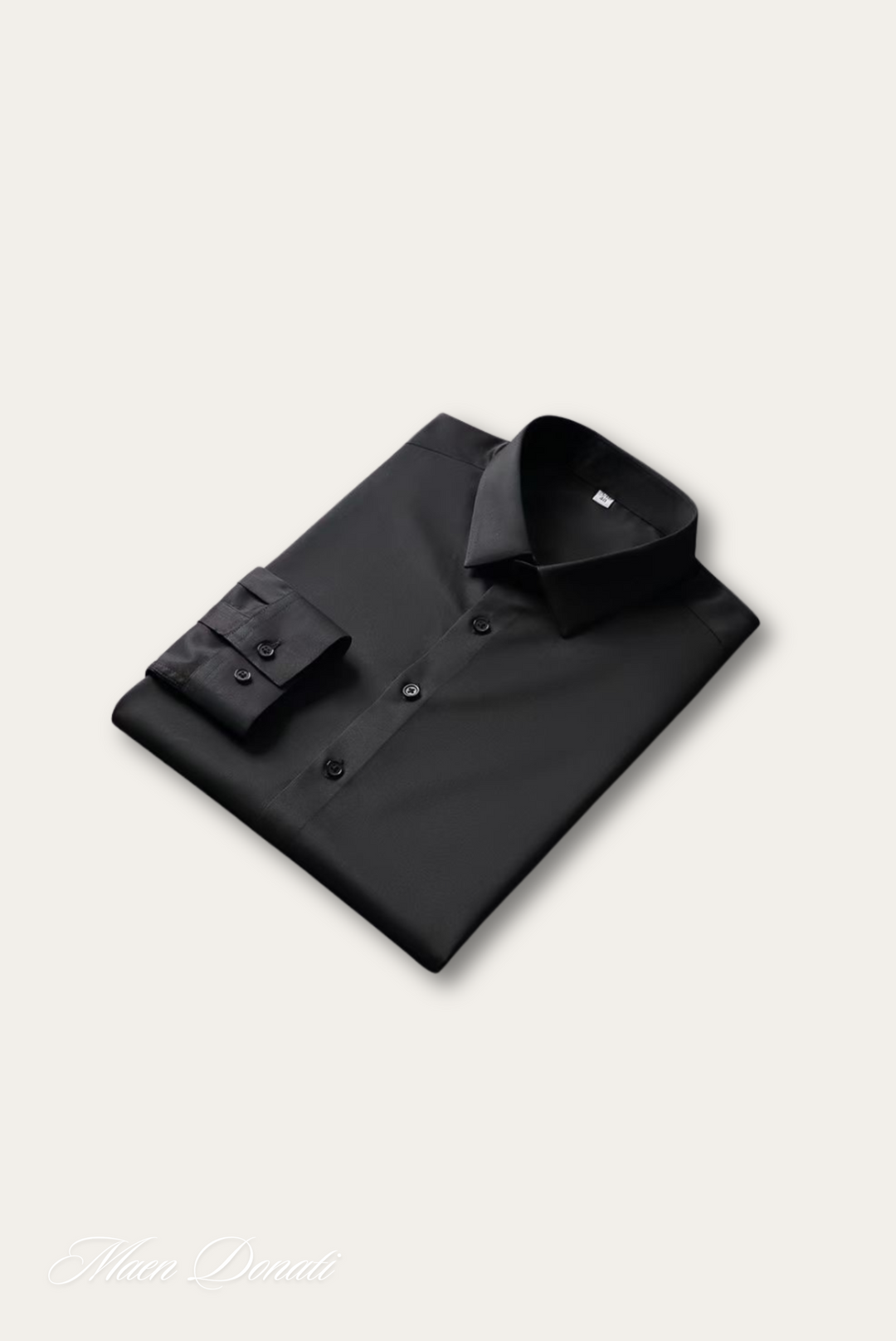 Stylish Satin Men's Shirt – Dario-Black-The Livary
