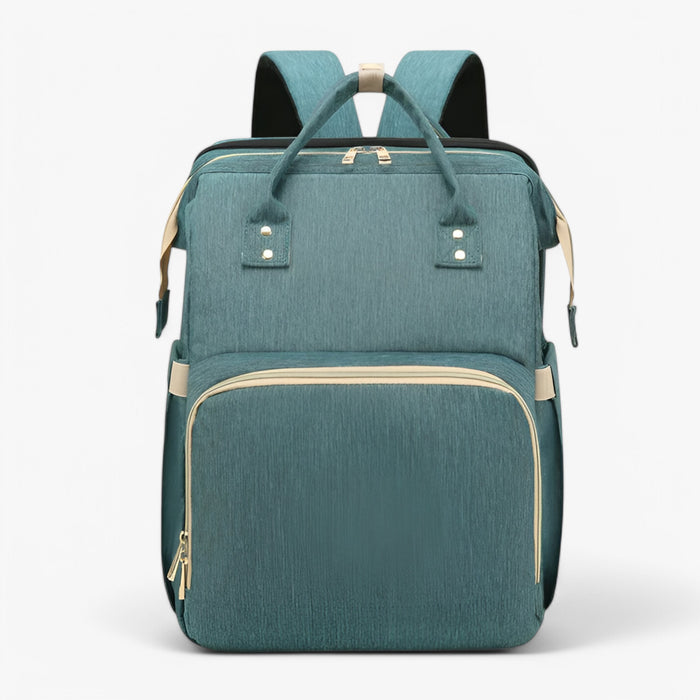 Multi-Functional Changing Bag with Pull-Out Baby Cot – Noëlle-Green-The Livary