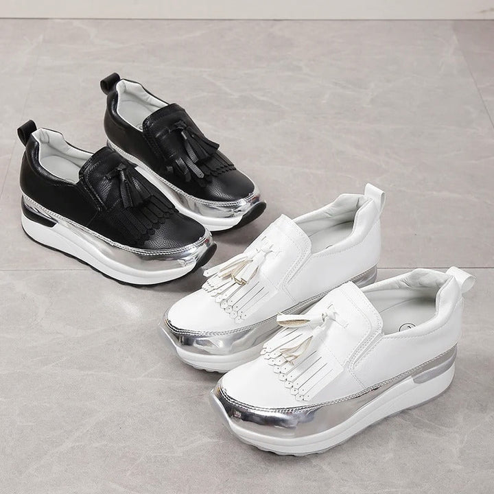 Breathable women's sneakers with timeless style – Isabella-White-3-The Livary