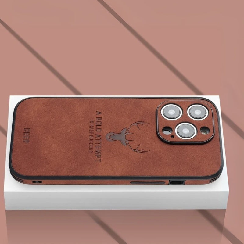 Luxury Deer Leather iPhone Case - Veltro