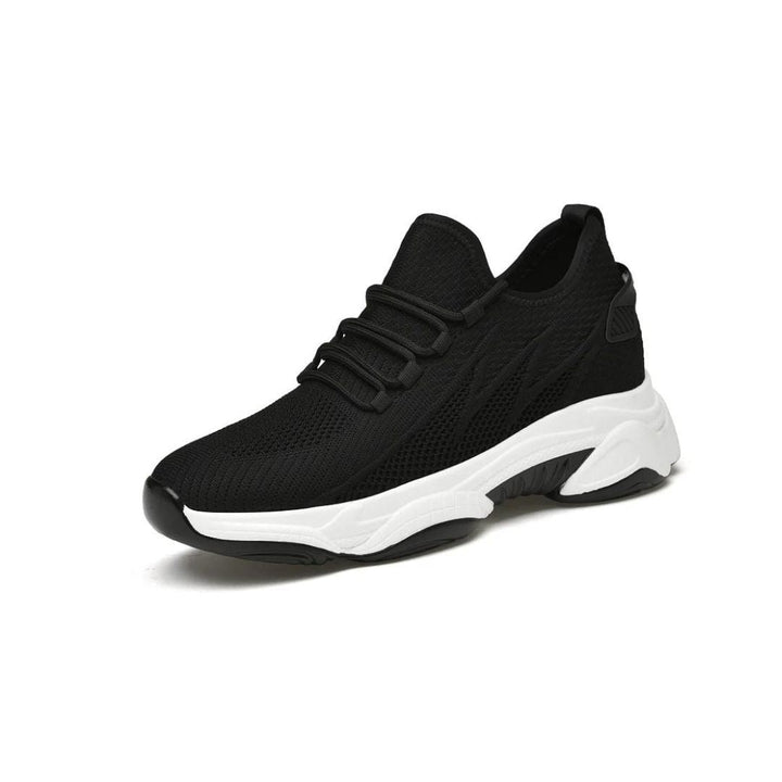 Discreetly stylish men's sneakers – MaxLift Boost-Black +3.94″-4.5-The Livary