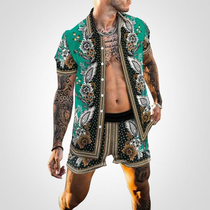 Two-piece men's set with print – Ruben-G-S-The Livary