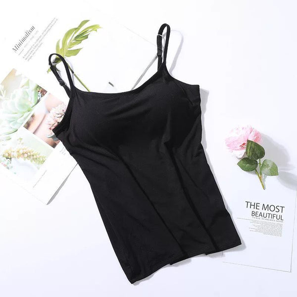 Comfort Top with Built-in Bra – Lina-Black-M-The Livary
